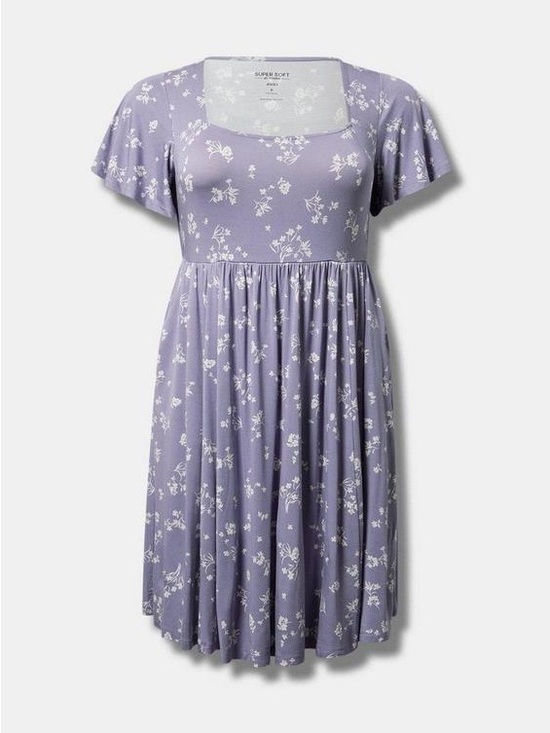 torrid Dresses & Skirts - ⛵ Breezy & Bright! Torrid Sailing Ditsy Floral Flutter Sleeve Skater Dress